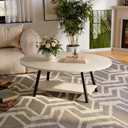 Modern white elliptical tier - modern, 2-tier