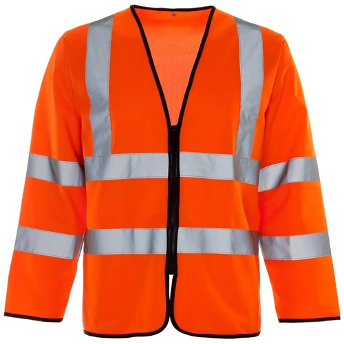 Vis long sleeve vest zip - long,