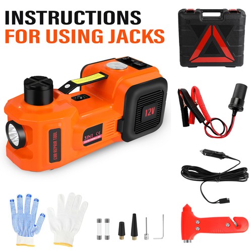 Electric car jack with tire - with,