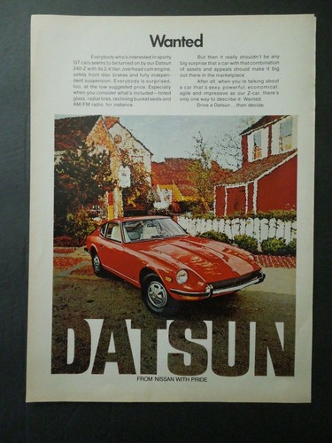 1972 datsun 240 magazine ad - 240-z,