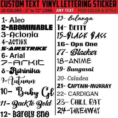 Custom text vinyl lettering - custom,