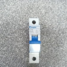 DOEPKE DLS6i C10 10 AMP SINGLE POLE CIRCUIT BREAKER MCB 10KA USED