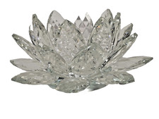 JM by Julien MacDonald Large Lotus Flower Crystal Candle Holder Centrepiece