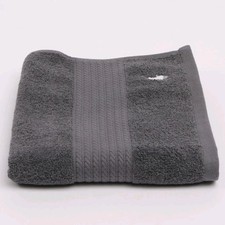 RALPH LAUREN Grey Embroidered Logo Hand  Towel 50x90cm BNWT 100% Cotton