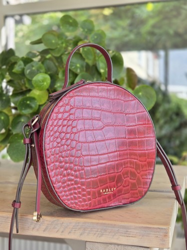 Radley burgundy red croc print - burgundy,
