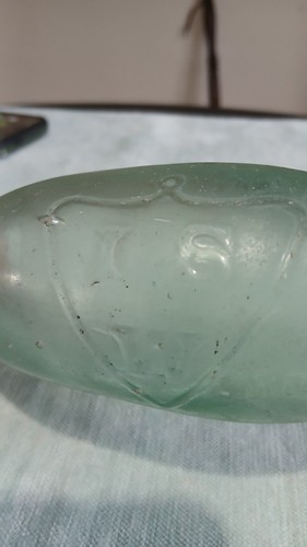 Torpedo vintage glass bottle - glass,