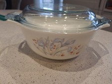 VINTAGE PYREX 1970s BLUE IRIS