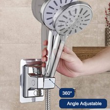 Self-Adhesive Adjustable Mounted Shower Head Holder Wall Bracket Stand Bathroom