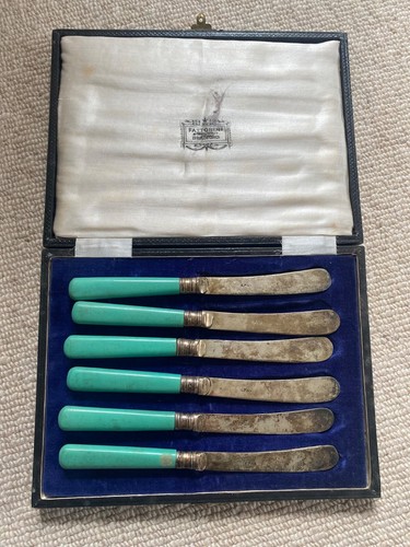 Vintage aged butter knives - butter,