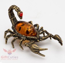 Solid Brass Amber Figurine of