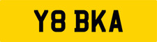 OLD QUALITY 1 DIGIT PRIVATE DVLA REG NUMBER PLATE ALL FEES PAID Y8 BKA / BK BA