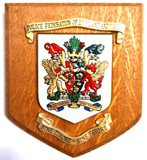 Police Federation of England and Wales Mess Plaque o Shield Beautifully Restored