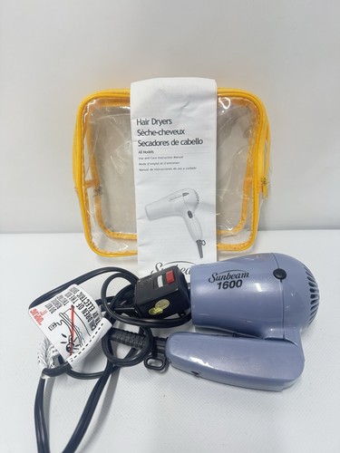 Sunbeam 1600 travel hair - hair, dryer