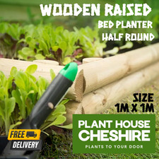 Wooden Raised Bed Planter Half
