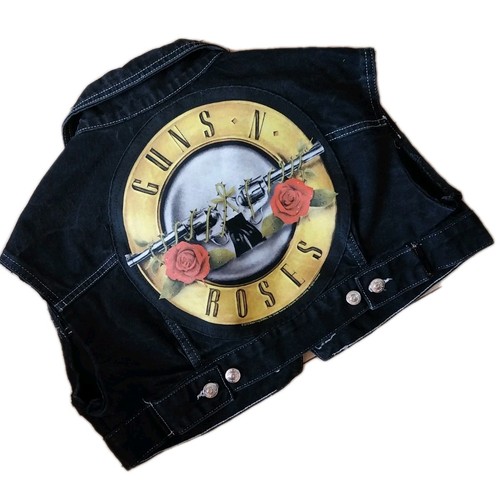 Guns roses patch black denim - black,