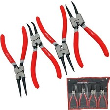 4pc Circlip Snap Ring Pliers Internal External Bent Straight Plier Set CT1459