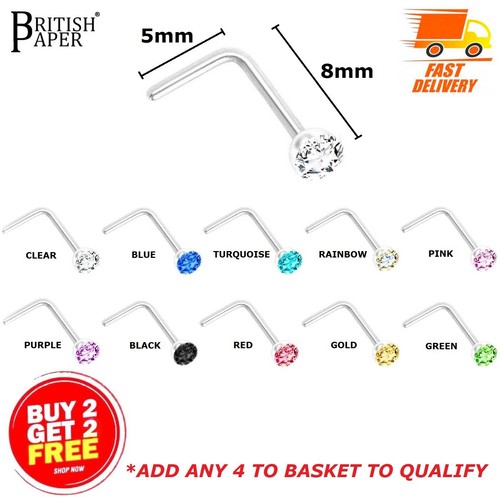 Nose stud screw straight - nose,