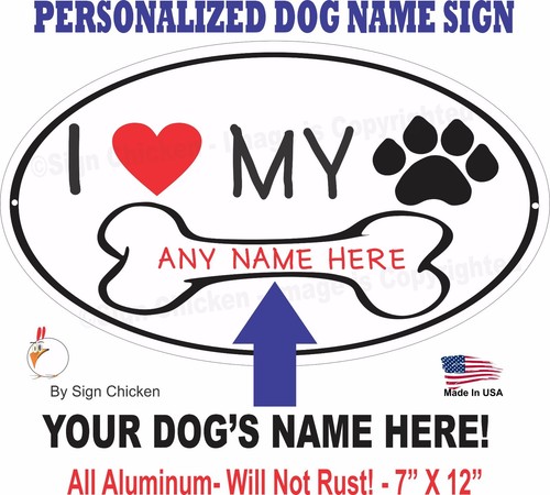 Custom dog name sign - custom,