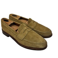 Alden New England men's shoes 6244F leisure penny loafers snuff suede 10.5 D