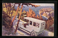 Postcard Car Sedan 24 HP by