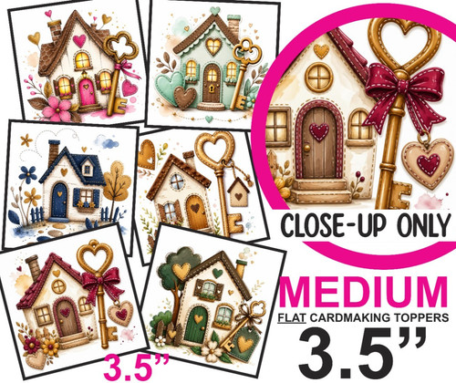 New home card toppers pretty - home,