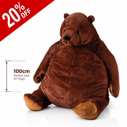 100cm giant brown - 100cm, soft