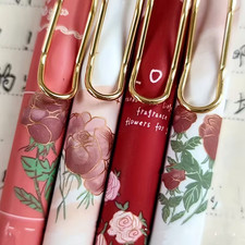 Rose themed ballpoint pens - x,