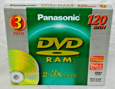 3 x PANASONIC DVD-RAM DISCS