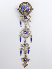 NORWEGIAN 830 SILVER & ENAMEL