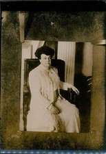 Vintage Copy Alva Vanderbilt Armchair Gibson Girl Hair Lacy Blouse Photo 5X7