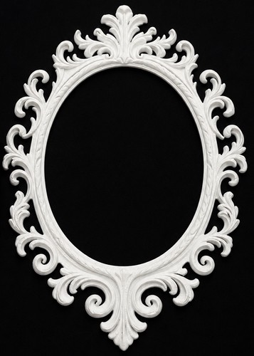 Ornate oval furniture applique - oval,