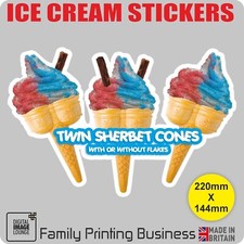 ICE CREAM VAN Stickers - Cones