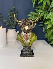 Dapper Highland Cow Bust –