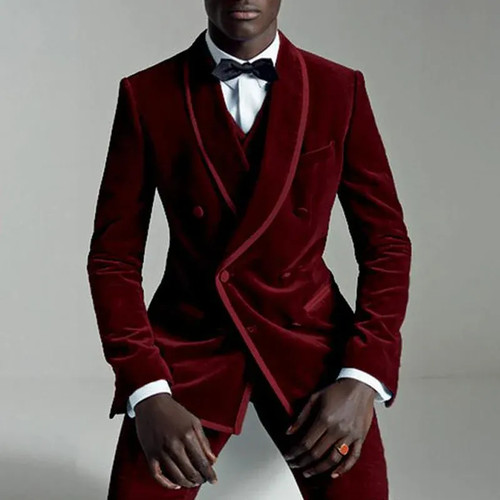 Velvet wedding tuxedo workwear - velvet,