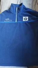 British superbike BMW TYCO security blue RACING FLEECE TOP SIZE xs