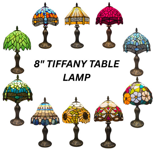 Tiffany style table lamp - table, 8"