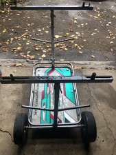 Go Kart Chrome 4 Wheel Kart Trolley With Tyre Posts Karting