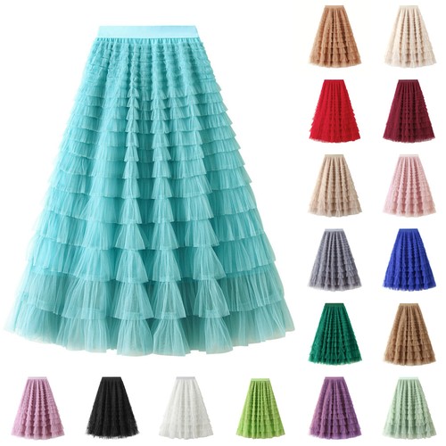 Summer lady tiered ruffle mesh - ruffle,
