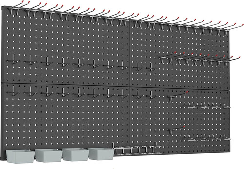 Metal pegboard kit with hooks - pegboard,