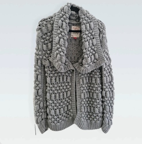 Grey bobble knit shawl - grey,