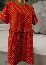 BOOHOO womens red polka dot