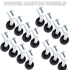 4-8x Swivel Castor Wheels Feet With Inserts For Divan Bed Base Sofa Settee Chair