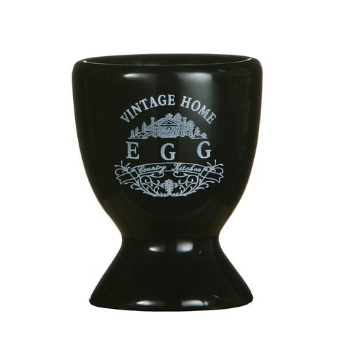 Vintage black ceramic tea - vintage,