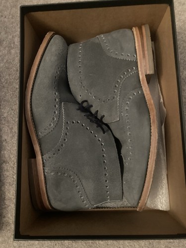 Loake rogers grey - suede, brogue