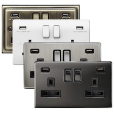 Double wall plug socket - double,