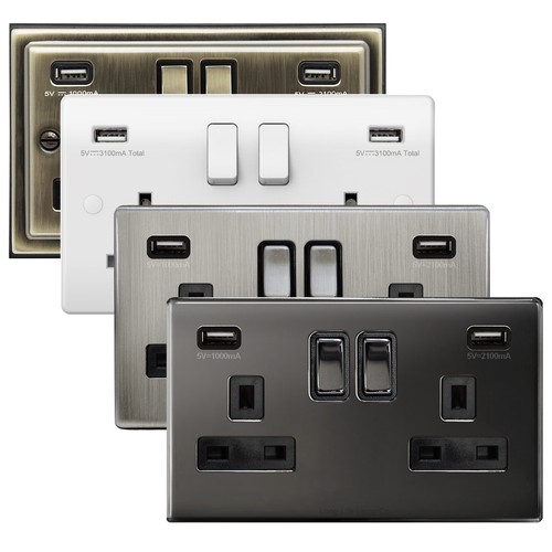 Double wall plug socket - wall,