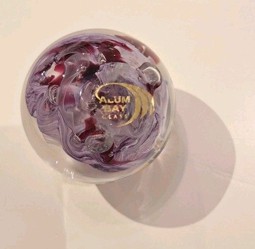 Alum bay glass paperweight - alum,