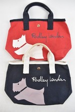 X2 Radley 100% Recycled Cotton Canvas Grab Carry Small Tote Bags Red Blue 