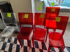 Kartell by Philippe Starck Transparent Ghost Chairs 