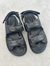 Chanel Dad Sandals Black UK 6